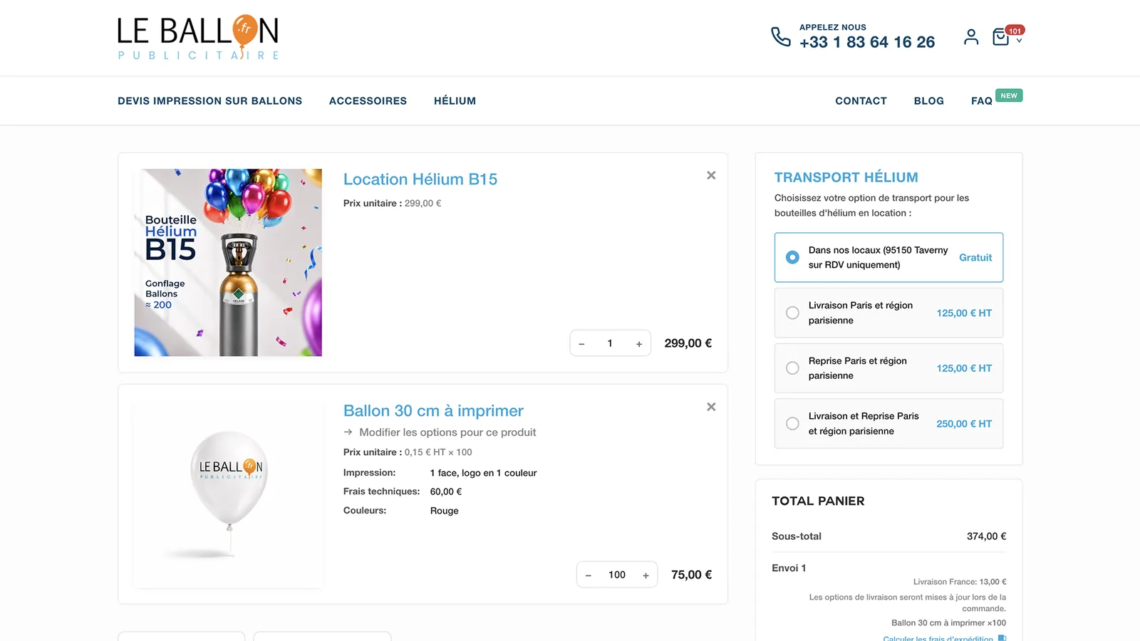 Le Ballon Publicitaire — Panier