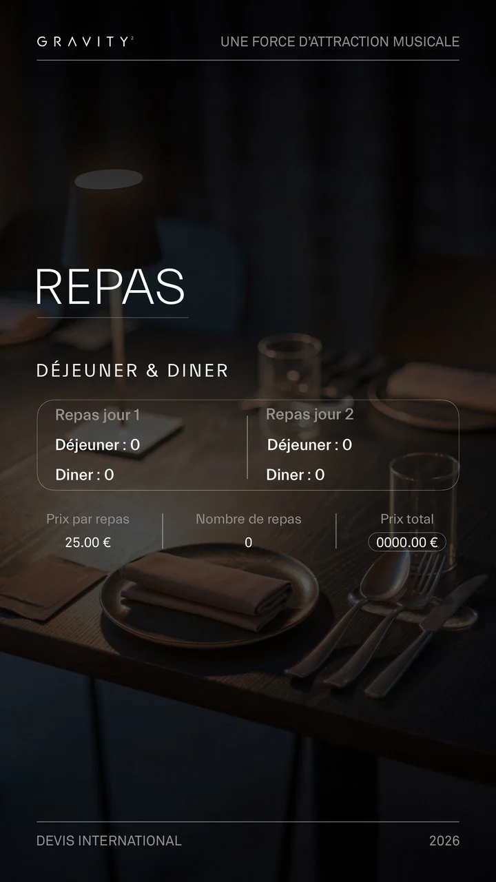Repas — Déjeuner & dîner