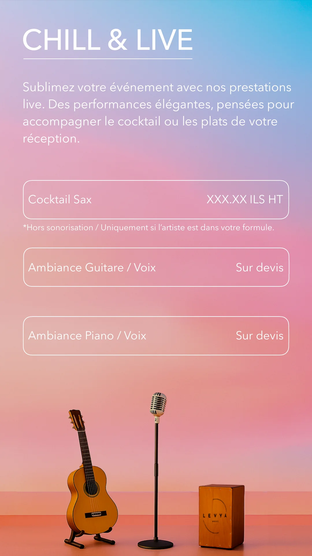 Formule Chill & Live